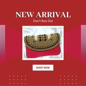 Beautiful red color clutch is in stock